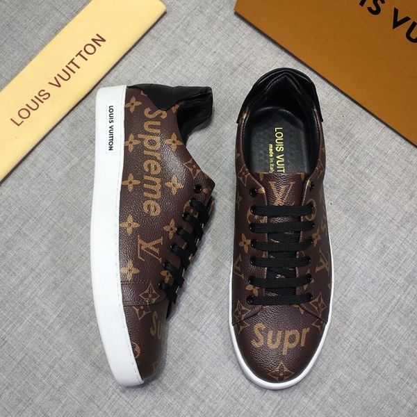 

20ss designer sneakers low cut lace up flats shoes for men male leather sneakers casual shoes with dust bag, Black