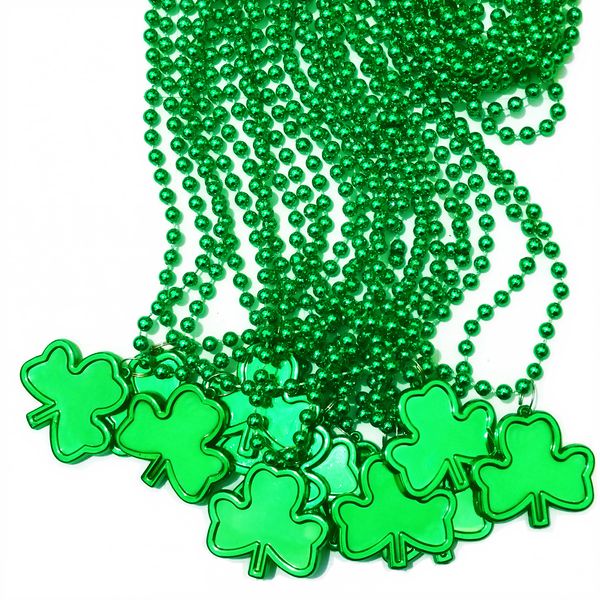 

st patricks day accessories green shamrock beads necklace for st. patricks day party decorations favors gifts