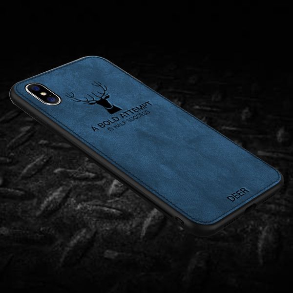 

for iphone xs max case deer pattern embossed tpu soft edge for iphone xs max case cloth texture designer phone case