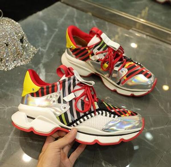 

mens designer shoes spike sock sneakers red runner donna flat rubber platform shoes kanye luxury star shoes trainers vintage chaussures c13, Black