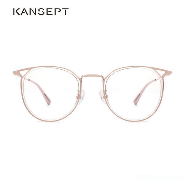 

kansept женщины cat ear optical очки кадр ретро ацетат студенты колледжа круглый предписание кадров мода близорукость очки, Black