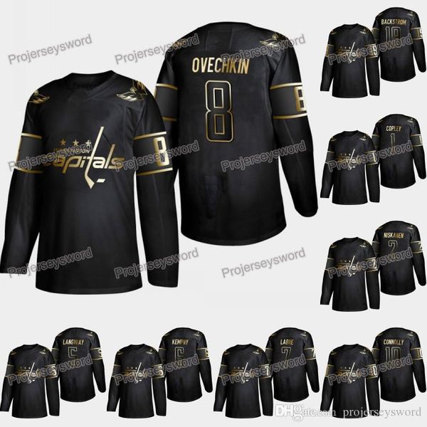 

Washington Capitals Alexander Ovechkin 2019 Golden Edition Jersey Matt Niskanen Nick Jensen Yvon Labre Dmitry Orlov Nicklas Backstrom Jersey