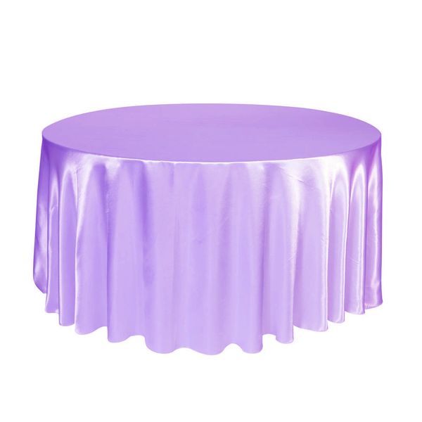 

10pcs round tablecloth wedding white solid color for birthday party table cover round satin table cloth overlay home decor