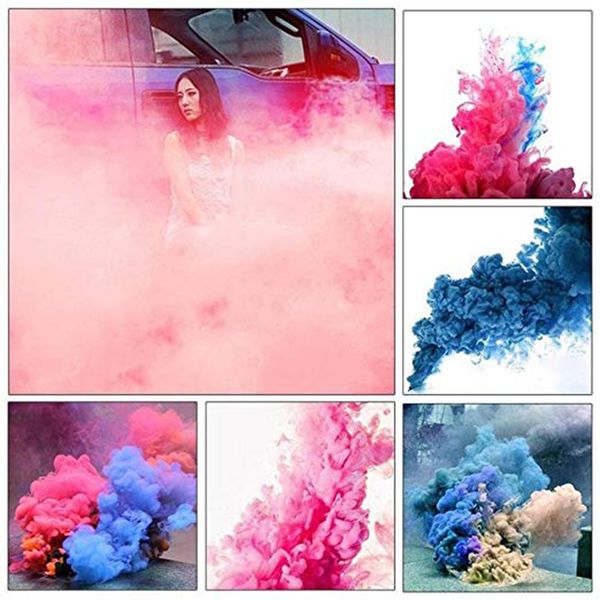 

2pcs smoke cake colorful smoke effect show round bomb stage pgraphy aid stage studio p props magic fog smokes cake toy