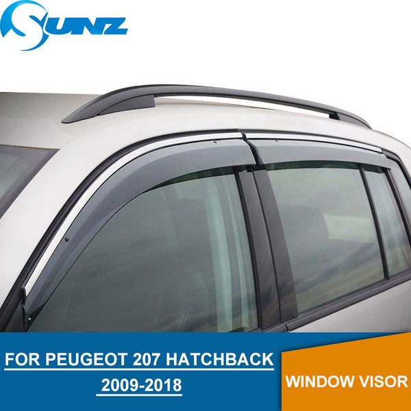 

window visor for peugeot 207 2009-2018 side window deflectors rain guards for peugeot 207 2009-2018 hatchback sunz