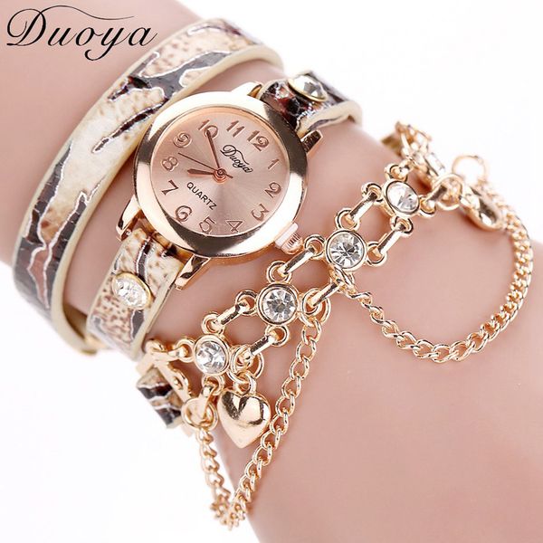 

duoya fashion watches women luxury rose gold small and exquisite dial leather wristwatches ladies bracelet quartz clock a5, Slivery;brown