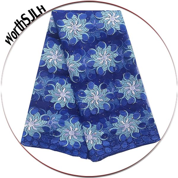 

worthsjlh african french tulle lace fabric royal blue beaded swiss net lace fabric orange women lace material, Black;white