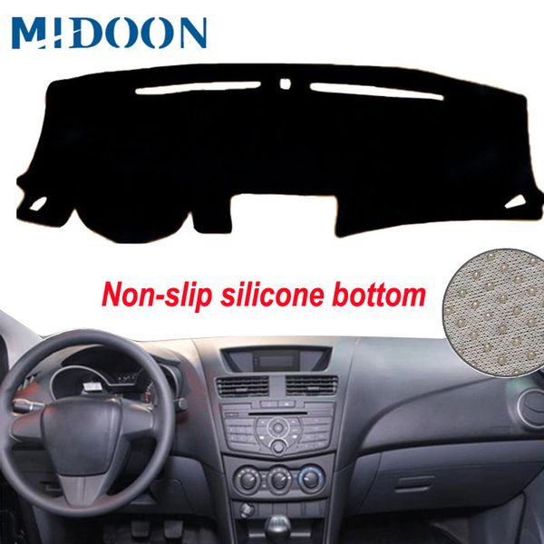 

midoon left hand drive auto dashboard cover for bt50 2012-2018 fashion style car dashboard rug mat for bt50 12-18