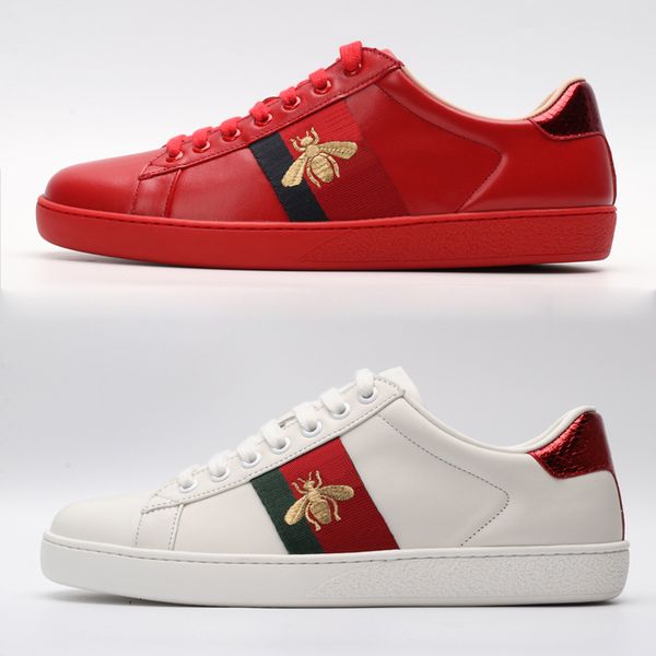

2019 mens new arrival fashion casual shoes women luxury designer sneakers shoes genuine leather bee embroidered 36-44