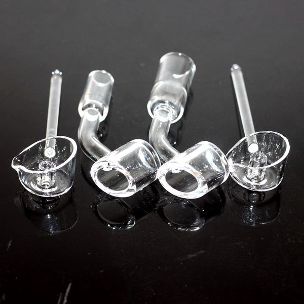 % 100 gerçek kuvars banger karbonhidrat kapanma ile 4mm kalınlığında 9045 derece yağ teçhizatı dab teçhizatları Domess Club Nail 14mm 18mm erkek kadın Bangers