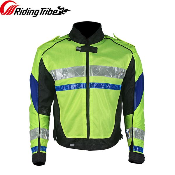 

motorcycle jacket waterproof breathable reflective riding coat police style warning clothing body armor jacket for men jk-29