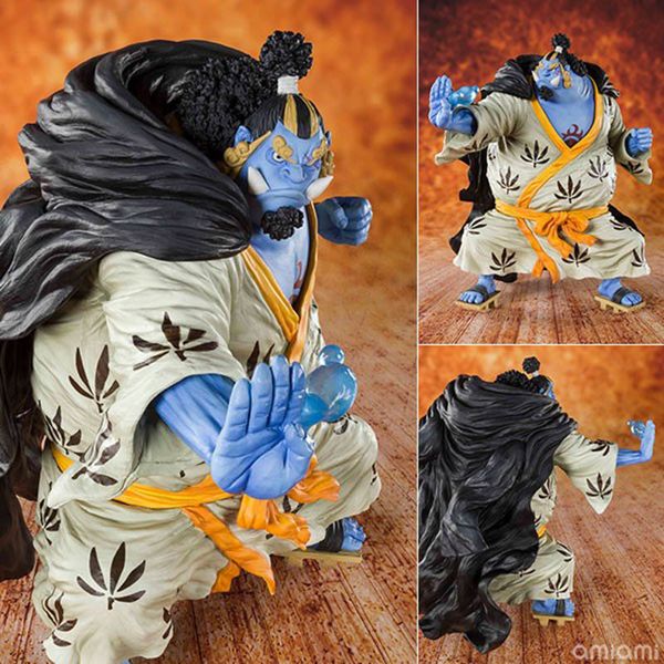 

one piece 20th anniversary jinbe cartoon ver. statue pvc action figure collectible model kids one piece toy doll gift 20cm y200421