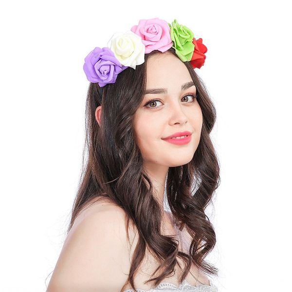 

wedding accessories noiva boho ladies tocado novia floral flower festival wedding garland hair head band beach party