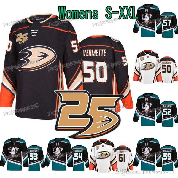 

Womens 25th Anniversary 50 Antoine Vermette Anaheim Ducks Jersey 52 Julius Nattinen 53 Max Comtois Antoine Morand Alex Dostie Jack Kopacka