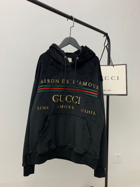 

19fw luxurious brands design g letters embroiderd pullover sweater hoodies men women fashion casual streetwear sweatshirts outdoor shirts, Gray;blue