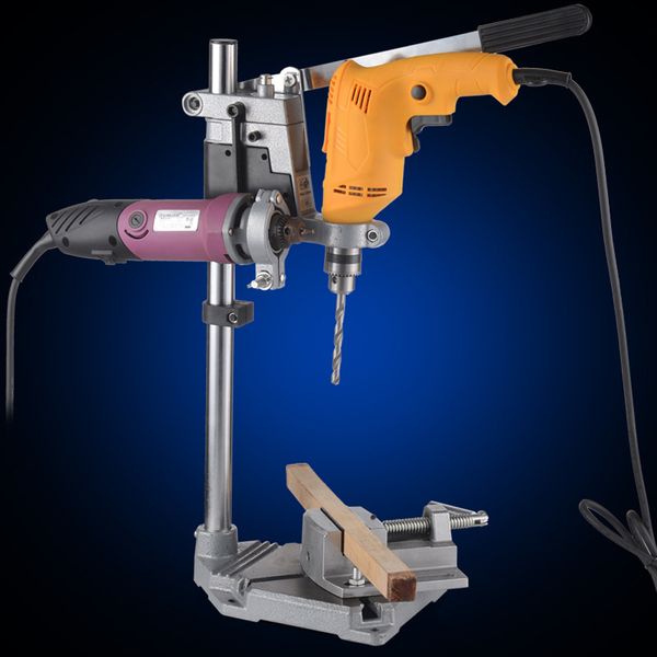 

aluminum bench drill press stand frame for electric drills tool press hand drill holder adjustable stand tools accessories