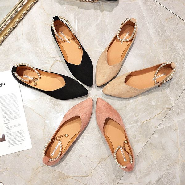 

fashion wedding shoes woman solid pointed toe pearls string bead buckle single pumps boots women shoes, Black