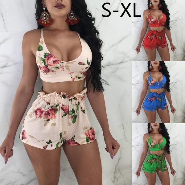 

pure color bikini print women swimsuit two piece bathing suit summer beach swimwear (s-xl