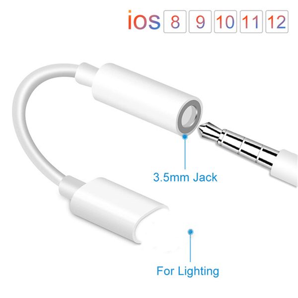 

IOS 11 12 Адаптер для наушников для iPhone 7 8 X AUX Адаптер для освещения Женский до 3,5 мм Мужской адаптер Адаптер для наушников