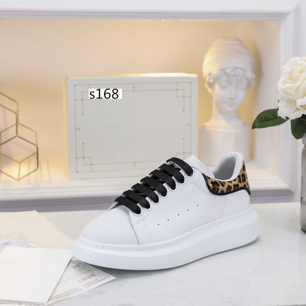 

men women platform leisure shoes designer sneakers luxury fashion genuine leather lovers dress casual shoes 8, Black