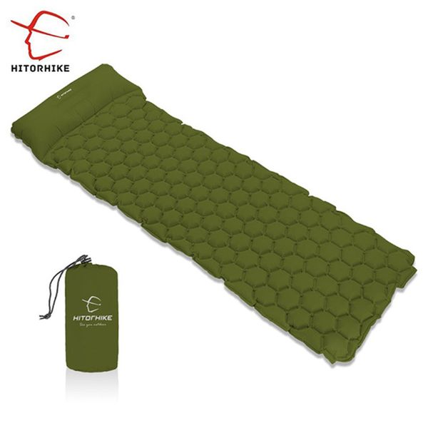 

hitorhike elling inflatable sleeping pad camping mat with pillow air mattress sleeping cushion inflatable sofa three seasons