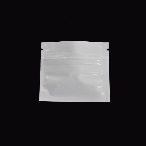

200pcs/lot 7.5x6cm white aluminum foil zipper zip lock packaging bag heat sealable mylar foil bag for sugar nuts