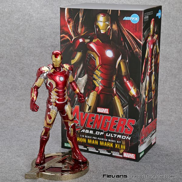 IRON MAN MARK XLIII 43 1//6 scala pre-painted figura MODELLO KIT CON LUCE LED