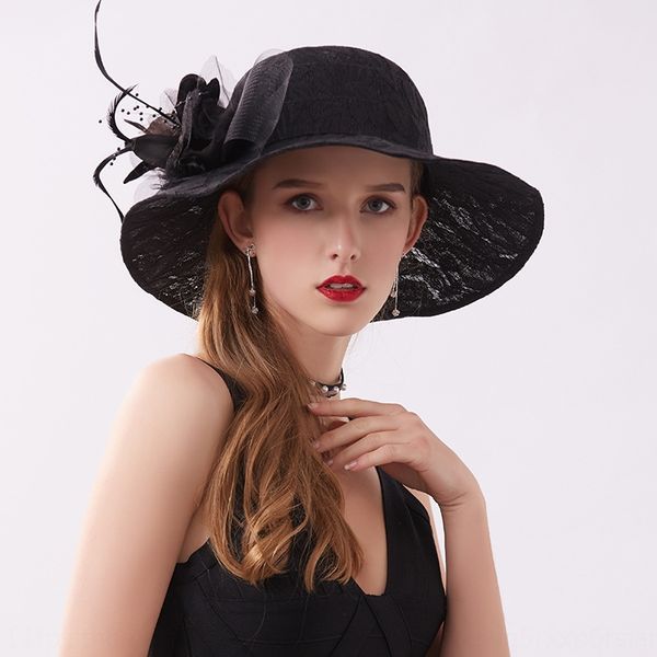 

summer 2020 lace mesh basin lace screen net flower big edge sun hat female outdoor sun hat, Blue;gray