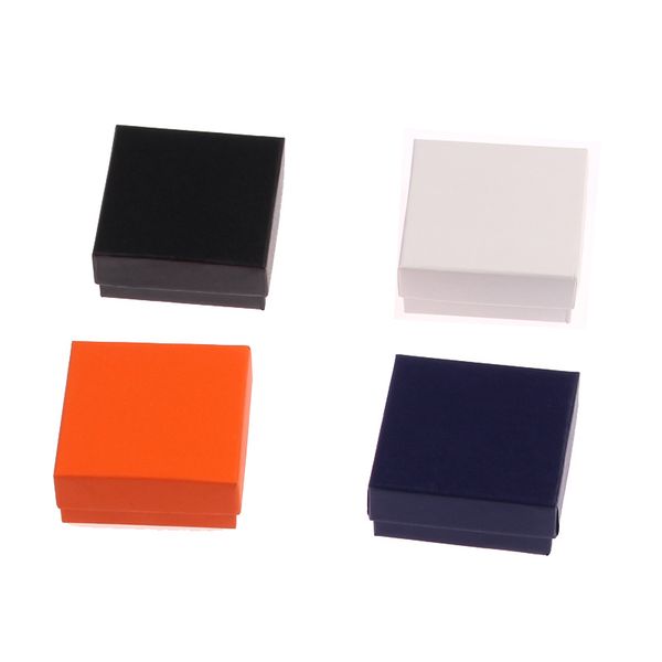 

[ddisplay]7.3*7.3*2.5cm faux leather paper jewelry packing box birthday gift bracelet case earring storage display party pendant jewelry box, Black;white