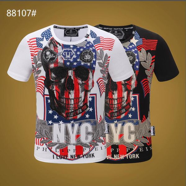 

summer popular fashion designers men's shirt t-shirt letter embroidery t-shirt men's brand short sleeve t-shirt 017, White