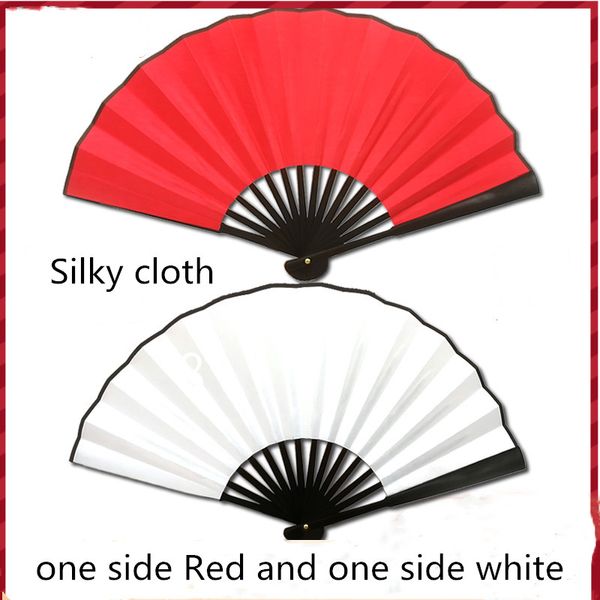 Últimas branco em branco Grande Mão Folding Silk Fan duas cores Homens Fãs artesanato tradicional chinesa Fan DIY Pintura de Belas Artes 1pcs Programas