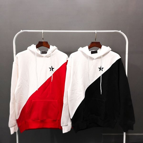 

mens hoodie jacket stylist star print sweashirt hoodie men women pullover long sleeve red black