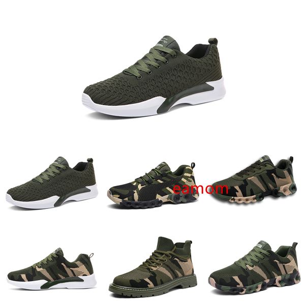 

ale no-brand designer shoes men women running shoes camouflage army green outdoor trainer siez 35-44 style 17, Black