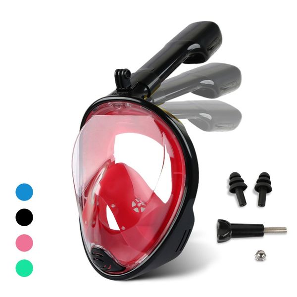 

Can folding underwater diving ma k norkel et wimming training cuba full face norkeling ma k anti fog detachable camera tand