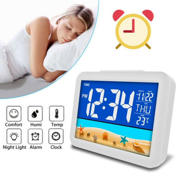 

home digital lcd big large screen led display electronic alarm clock temperature