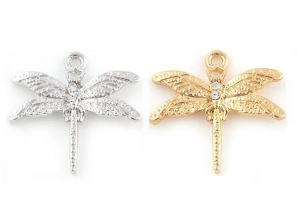 

20pcs/lot 28x28mm (gold,silver color) animal dragonfly pendant charms diy accessory fit for floating locket jewelrys making, Bronze;silver