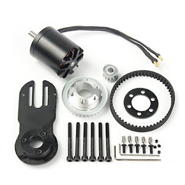 

83mm 90mm 97mm electrical skateboard 1800w motor 5m gear 270mm belts kit and motor mount parts riserpad