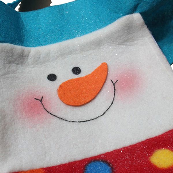 

3pcs packing new santa sacks claus christmas gift bags cookie candy snowman party supplies fashion decor
