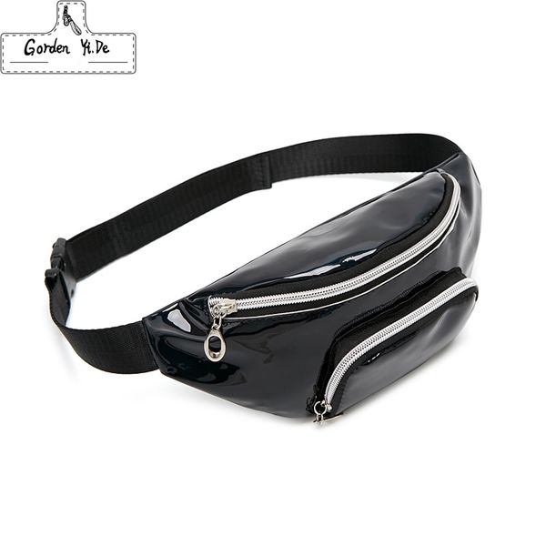 

waist bag 2019 pink silver fanny pack running zip belt geometric waist packs laser holographic chest phone pouch