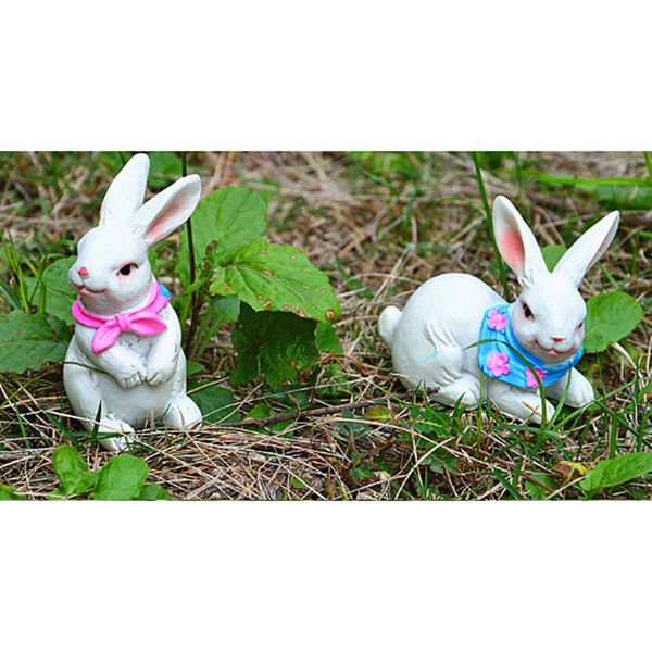 

пара кролика или hedgehog miniature moss цветочная фея сада micro пейзаж смола decor craft