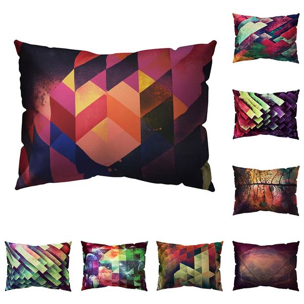 

30x50cm rectangular pillow case colorful geometric cushion cover home decor