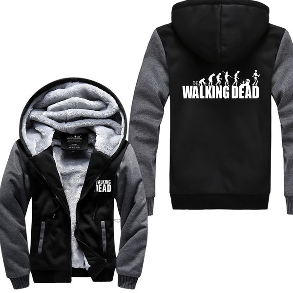 

funny man bodybuilding men fleece sweatshirt fashion thick zipper hoodies 2019 fitness harajuku hip-hop jacket tracksuits hooded, Black