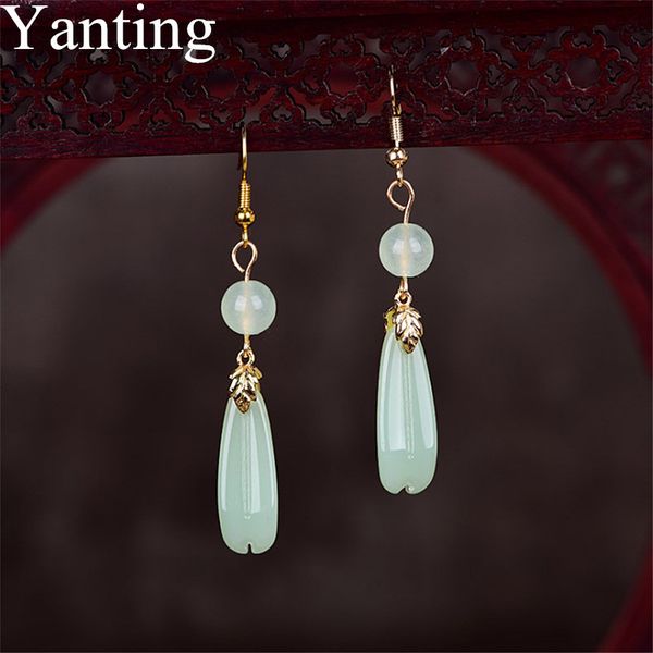 

yanting glass glazed tassel earrings female gifts for women handmade jewelry ethnic earrings shell flower earring hanging 0137, Silver