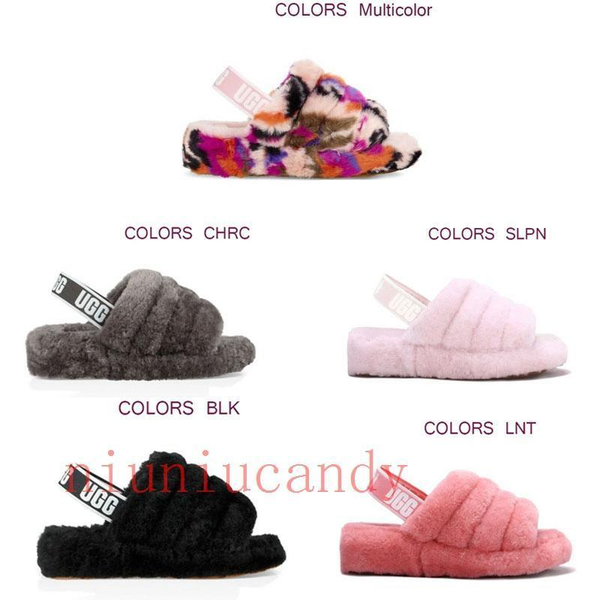 

женщины пушистые тапочки австралия взбить да mulitcolor слайд-дизайнер угги вскользь ботинки способа сандалии женщин меховых горки slippersc8bb #