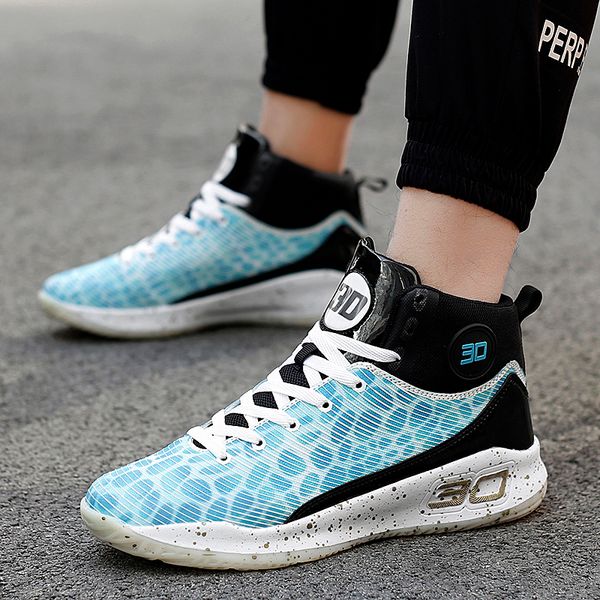 

breathable basketball shoes comfortable anti-slippery gym training ankle boots men athletic sneakers tenis masculino, Black