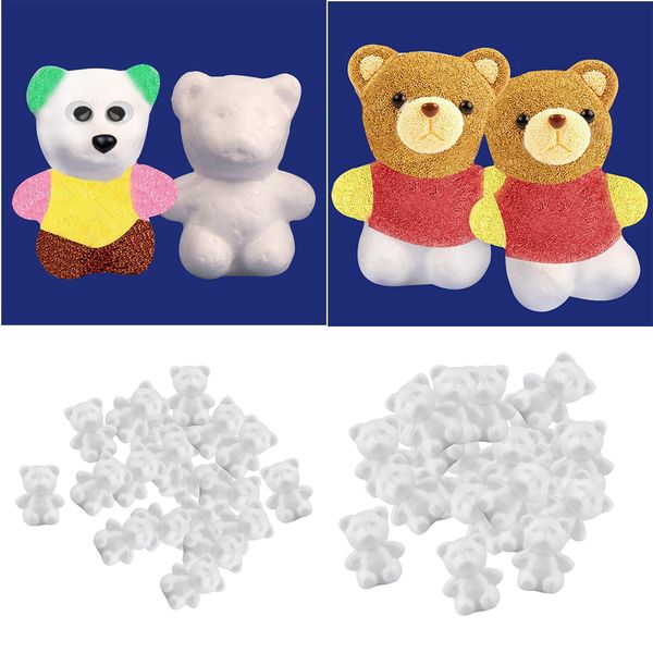 

40pcs bear styrofoam foam polystyrene crafts material, 57 x 43 x 28 mm