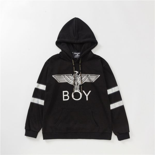 

boy london mens designer hoodies fashion brand mens pullover hoodie by men women winter and fall eagle, Black