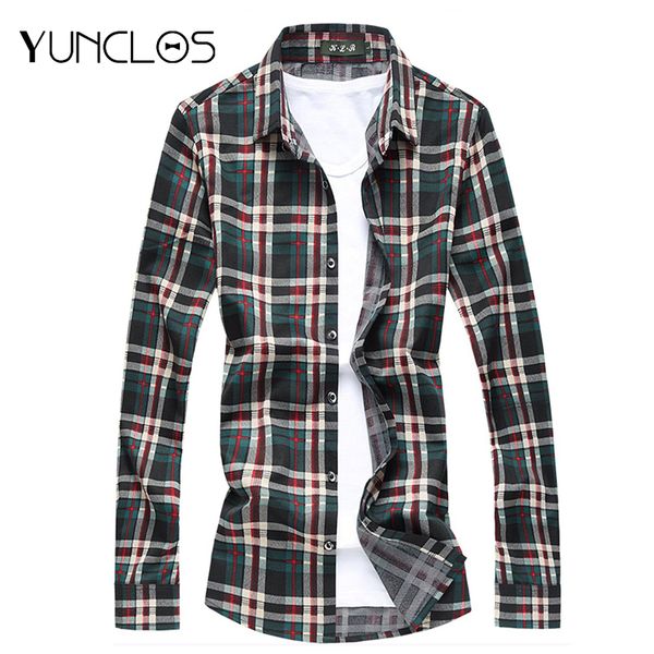 

мужская плюс размер хлопка с длинным рукавом повседневная зеленый цвет жгут моды костюм для outside спорт chemise homme - 7xl, White;black