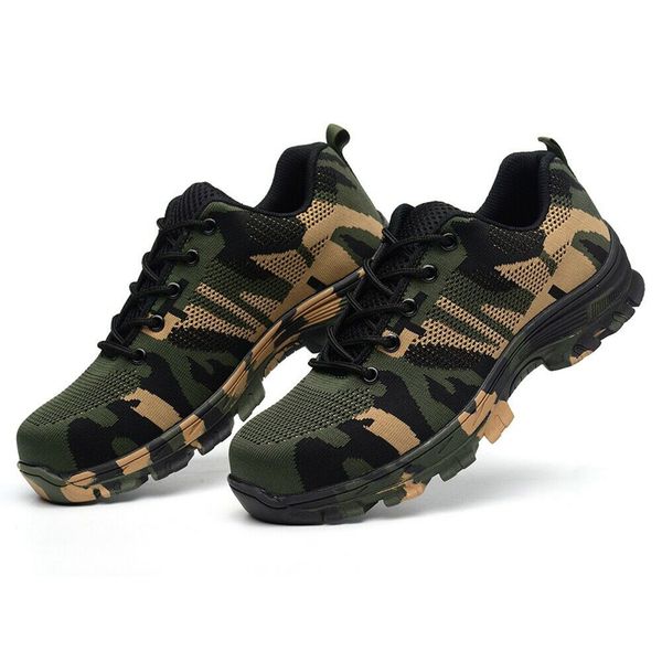 

men indestructible safety shoes work lightweight sneakers ty53, Black