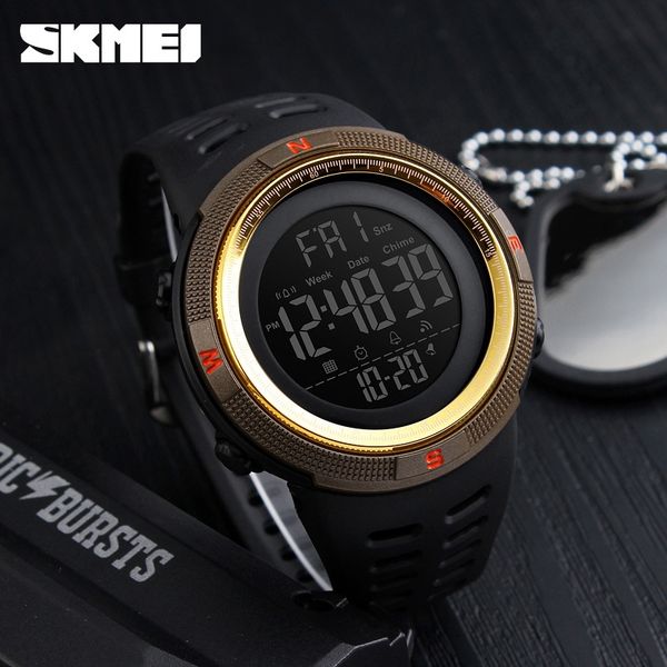 

men's fashion outdoor electronic outdoor sports student waterproof sports watch electronic watch, Blue